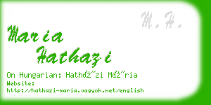 maria hathazi business card